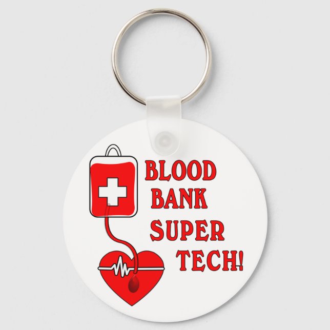 BLOOD BANK SUPER TECH KEYCHAIN (Front)
