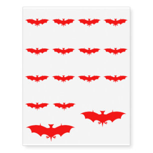 Blood Bat Temporary Tattoos