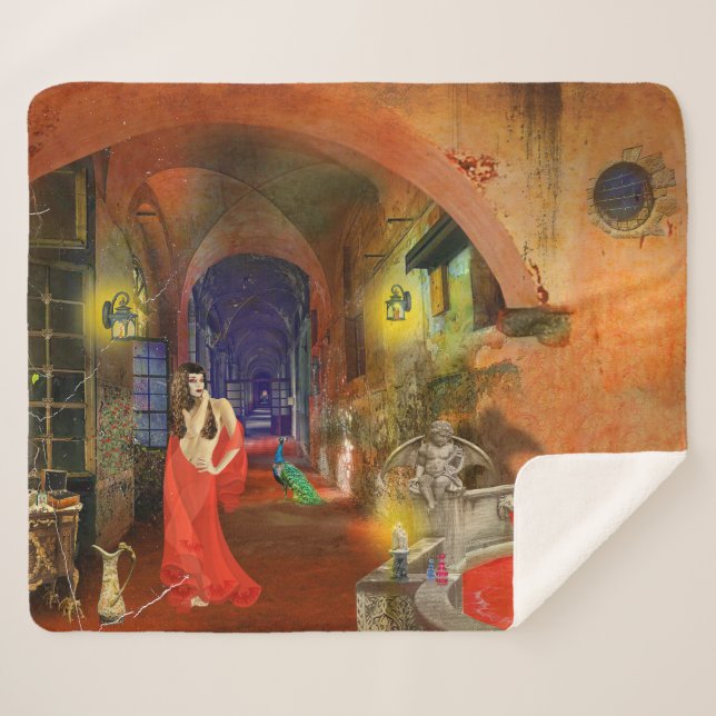 Blood Bath Sherpa Blanket (Front (Horizontal))