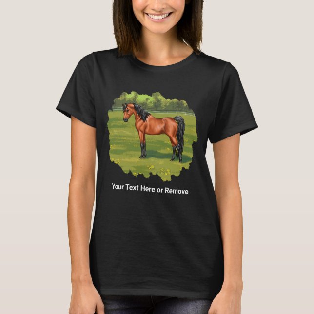Blood Bay Egyptian Arabian Horse T-Shirt (Front)