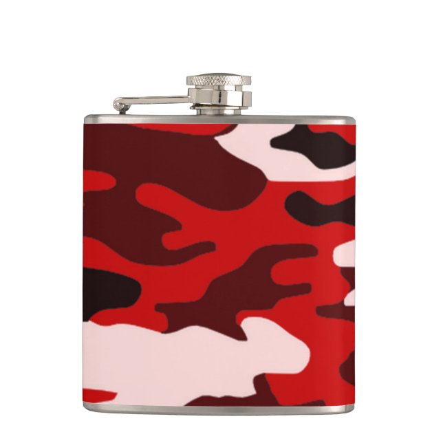 Blood Black Camo Hip Flask (Front)