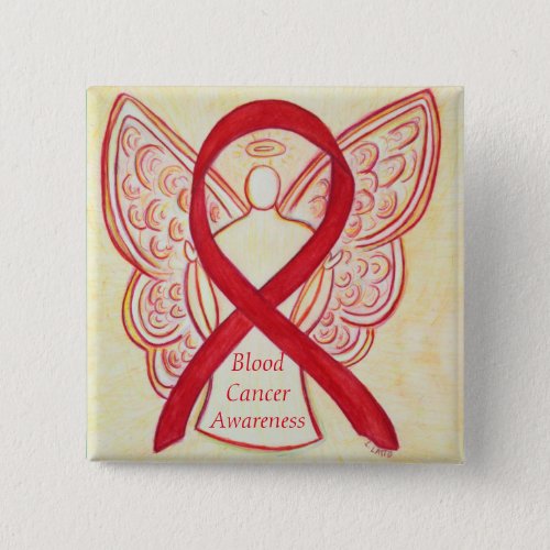 Blood Cancer Angel Awareness Ribbon Pins