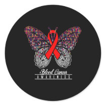 Blood Cancer Awareness  Butterfly Lovers Gifts 2 Classic Round Sticker