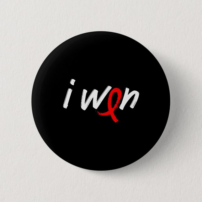 Blood Cancer Awareness - I Won Survivor Fighter  Button (Front)