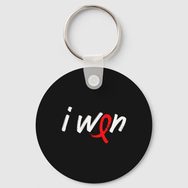 Blood Cancer Awareness - I Won Survivor Fighter  Keychain (Front)