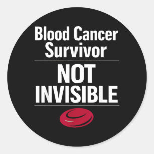 Blood Cancer Awareness Leukemia Lymphoma Survivor Classic Round Sticker