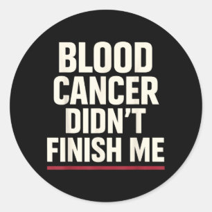 Blood Cancer Awareness Leukemia Lymphoma Survivor Classic Round Sticker