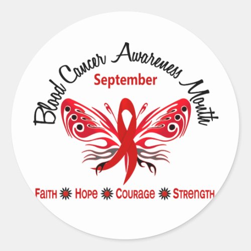 Blood Cancer Awareness Month Butterfly 32 Classic Round Sticker