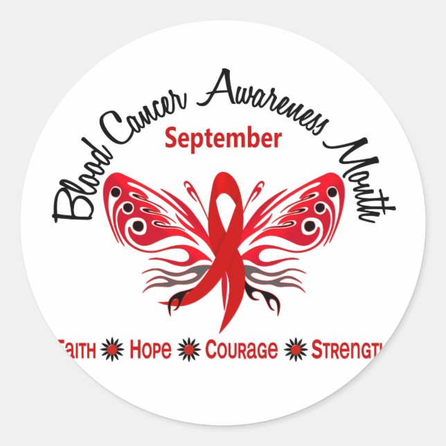 Blood Cancer Awareness Month Butterfly 3.2 Classic Round Sticker (Front)