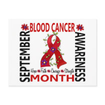 Blood Cancer Awareness Month Flower Ribbon 4 Postcard