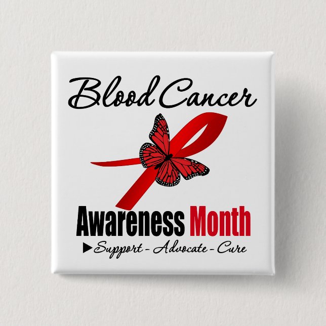 Blood Cancer Awareness Month Recognition Pinback Button (Front)