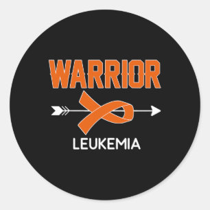 Blood Cancer Awareness Outfit Leukemia Cancer Warr Classic Round Sticker