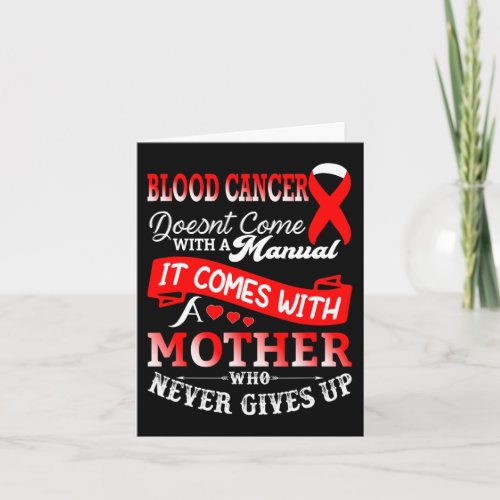 Blood Cancer Awareness Red Ribbon Mom Mother Suppo Card