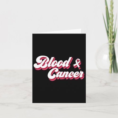 Blood Cancer Awareness Red Ribbon Tee Men Women  Card