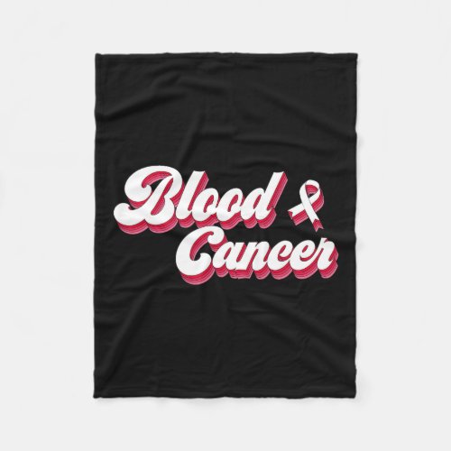 Blood Cancer Awareness Red Ribbon Tee Men Women  Fleece Blanket