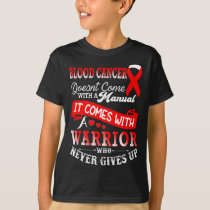 Blood Cancer Awareness Red Ribbon Warrior Support  T-Shirt