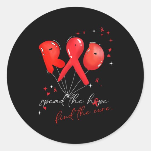 Blood Cancer Awareness Red Spread The Hope Find Th Classic Round Sticker