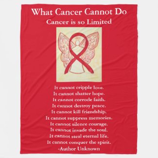 Blood Cancer Awareness Ribbon Fleece Blankets