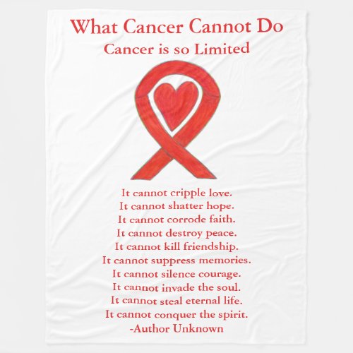 Blood Cancer Awareness Ribbon Fleece Blankets