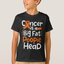 Blood Cancer Awareness Ribbon Leukemia Poopie Head T-Shirt