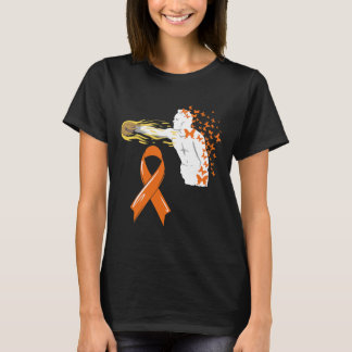 Blood Cancer Awareness Ribbon Leukemia Survivor Fi T-Shirt