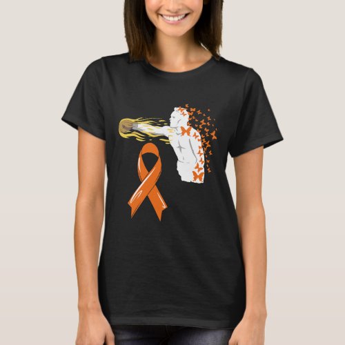 Blood Cancer Awareness Ribbon Leukemia Survivor Fi T_Shirt