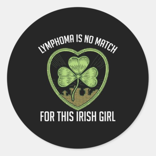 Blood Cancer Awareness St Patricks Day Leaf Clover Classic Round Sticker