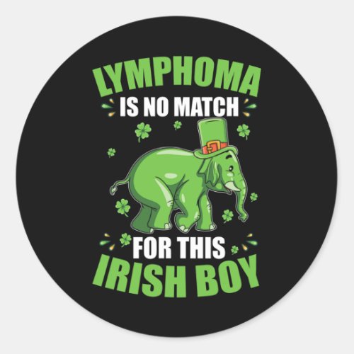 Blood Cancer Awareness St Patricks Day Leaf Clover Classic Round Sticker