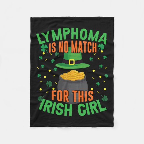 Blood Cancer Awareness St Patricks Day Leaf Clover Fleece Blanket