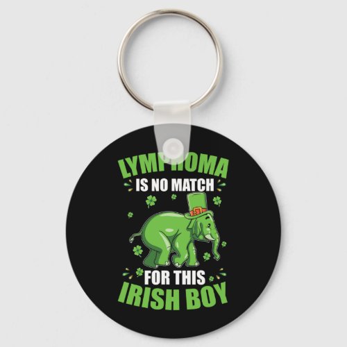 Blood Cancer Awareness St Patricks Day Leaf Clover Keychain