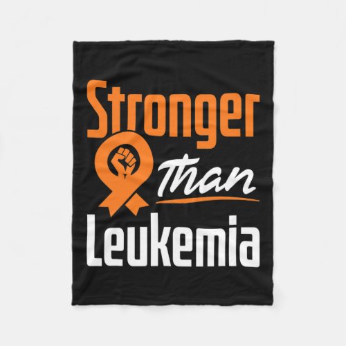 Blood Cancer Awareness Warrior Fighter Stronger  Fleece Blanket