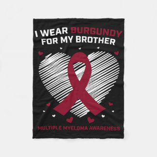 Blood Cancer Burgundy Brother Multiple Myeloma Awa Fleece Blanket