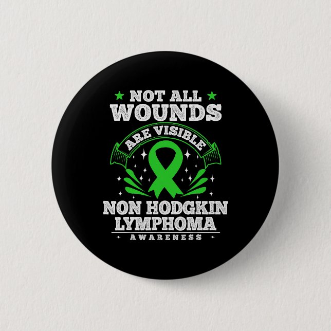 Blood Cancer Gift Non Hodgkin Lymphoma Awareness R Button (Front)
