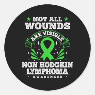 Blood Cancer Gift Non Hodgkin Lymphoma Awareness R Classic Round Sticker