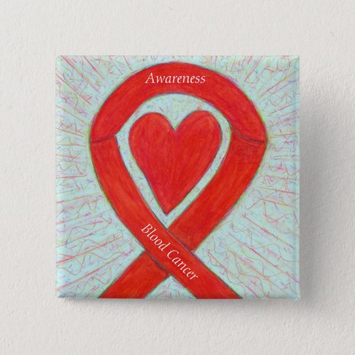 Blood Cancer Heart Awareness Ribbon Custom Pin