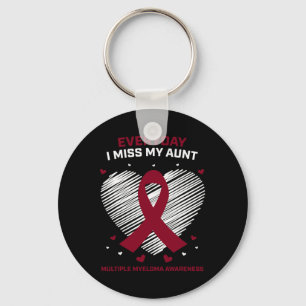 Blood Cancer In Memory Of My Aunt Multiple Myeloma Keychain