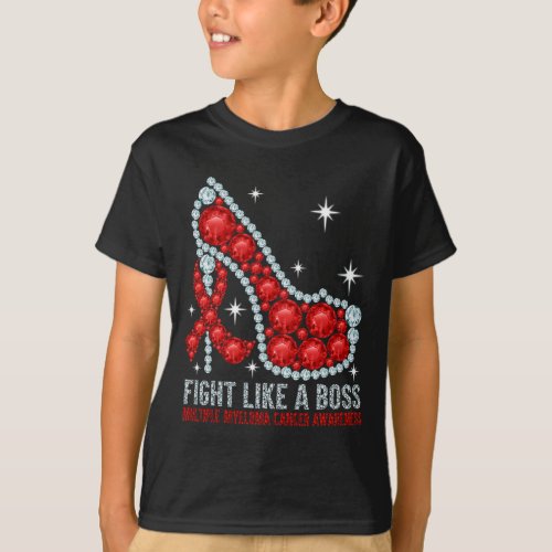 Blood Cancer Like A Boss Multiple Myeloma Awarenes T_Shirt