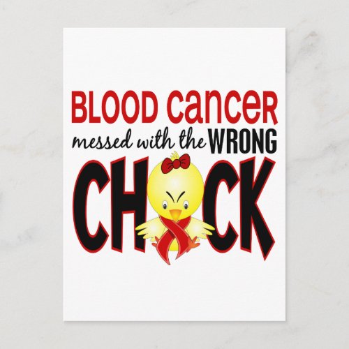 Blood Cancer Messed With The Wrong Chick Postcard