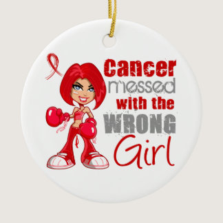 Blood Cancer Messed With Wrong Girl.png Ceramic Ornament