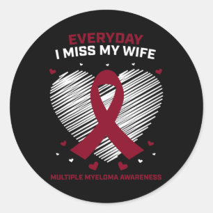 Blood Cancer Products Gifts Wife Multiple Myeloma Classic Round Sticker