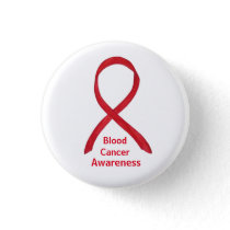 Blood Cancer Red Awareness Ribbon Lapel Pin Button