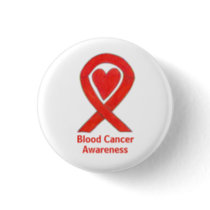 Blood Cancer Red Heart Awareness Ribbon Pins