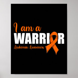 Blood Cancer Ribbon Leukemia Awareness Poster