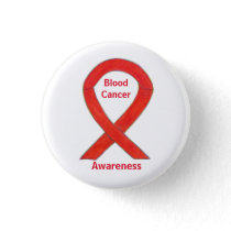 Blood Cancer Stripes Awareness Ribbon Pin Button