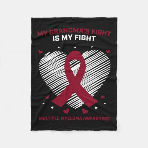 Blood Cancer Support Grandma Multiple Myeloma Awar Fleece Blanket