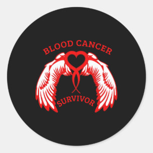 Blood Cancer Survivor Lymphoma Leukemia Myeloma Aw Classic Round Sticker