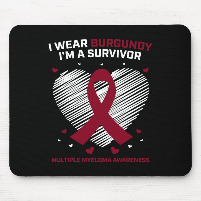 Blood Cancer Survivor Multiple Myeloma Awareness P Mouse Pad (Front)