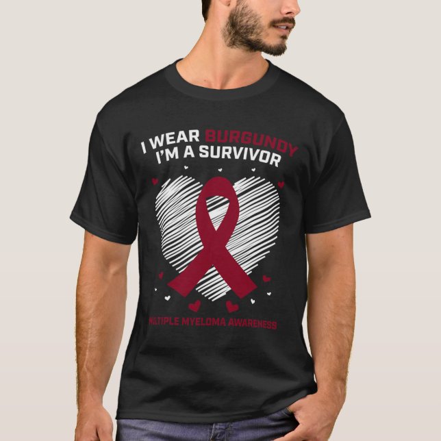 Blood Cancer Survivor Multiple Myeloma Awareness P T-Shirt (Front)