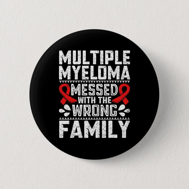 Blood Cancer Survivor Plasma Cell Myeloma Awarenes Button (Front)