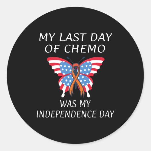 Blood Cancer Usa American Flag Independence Day  Classic Round Sticker